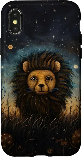 Vista 5 de iPhone 16 Lion at Twilight Lindas estrellas de león en la noche