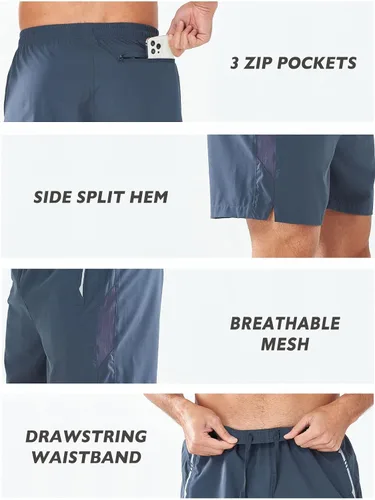 Vista 6 de NORTHYARD Pantalones cortos deportivos para correr para hombre, 5 pulgadas, para entrenamiento, gimnasio, tenis, secado rápido, para entrenamiento