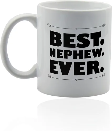 Vista 3 de Sobrino blanco taza de cerámica para café o té 11 onzas regalo taza.