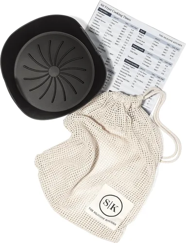 Vista 3 de The Silicone Kitchen Forro de silicona reutilizable para freidora de aire con imán de tabla de conversión, apto para lavavajillas, sin BPA, 7.5
