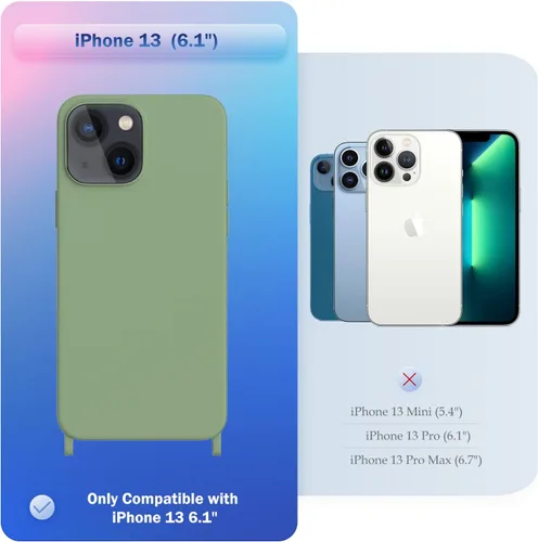 Vista 331 de Funda compatible con iPhone 8 Plus, iPhone 7 Plus/6 Plus/6S Plus con cordón, funda cruzada para iPhone con correa ajustable de silicona para iPhone