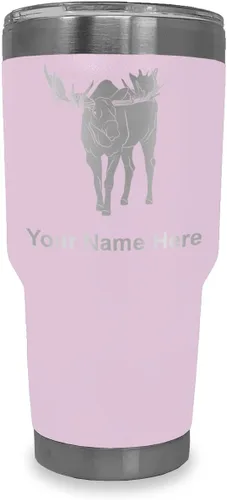 Vista 18 de LaserGram Vaso aislado al vacío de 20 onzas, alce, grabado personalizado incluido (negro)