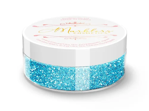 Vista 124 de MARBLERS Polvo de mica natural grueso [perla azul acero] 0.11 onzas (0.11 oz) altamente pigmentado no tóxico, vegano, libre de crueldad animal