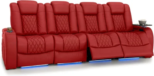 Vista 12 de Seatcraft Asiento de cine en casa Diamante Marrón Reclinable Individual