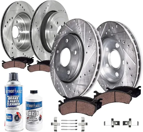Vista 23 de Detroit Axle - Kit de freno trasero para Chevy GMC Silverado Sierra Suburban 1500 Yukon Tahoe Avalanche Cadillac Escalade Pinza de freno de disco