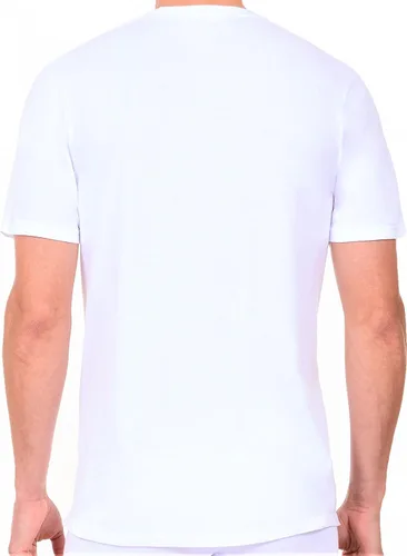 Vista 2 de Nautica Paquete de 3 camisetas de algodón con cuello redondo para hombre, Azul o rojo o blanco