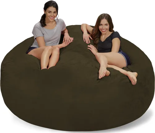Vista 47 de Chill Sack Bean Bag Funda para silla, 3 pies, microgamuza - Oliva