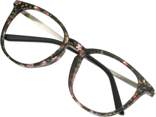 Vista 10 de VisionGlobal Lentes de bloqueo de luz azul para mujeres/hombres, lectura en computadora, gafas de televisión, antirreflejos Dame_floral(c1)