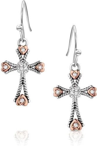Vista 32 de Montana Silversmiths Pendientes de cruz estilo de vida occidental