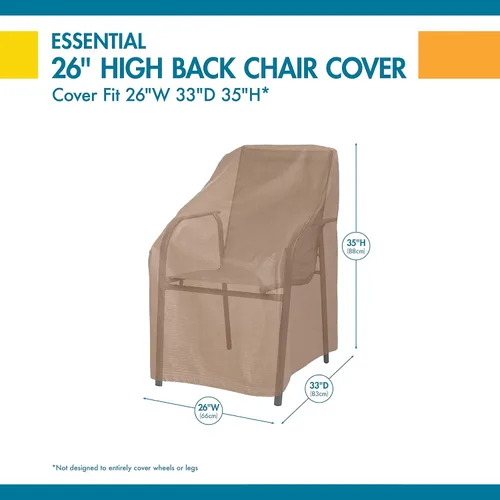 Vista 4 de Duck Covers Funda esencial resistente al agua para silla de patio de 26 pulgadas, fundas apilables para muebles de exterior