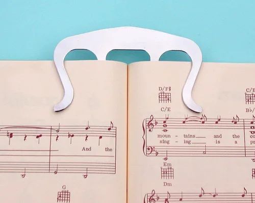 Vista 2 de Clip para libro de música, soporte para portapáginas, pianos, músicos