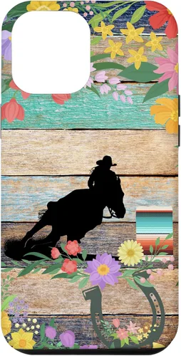 Vista 26 de Cute Serape Spring Flower Rodeo Western Horse Barrel Racing Case for iPhone 17