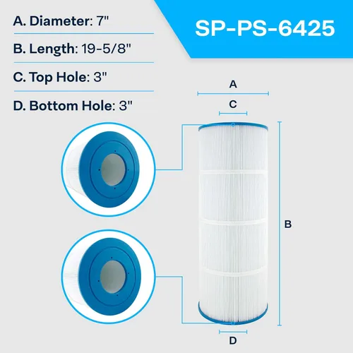 Vista 2 de SpiroPure Repuesto para Pleatco PA81 Unicel C-7483 Hayward C3030 C580E C3025 Filbur FC-1225 CX580XREPAK4 XLS-710 Cartucho de repuesto para filtro