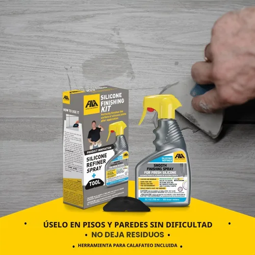 Vista 6 de Fila Surface Care Solutions - Kit de acabado de silicona con spray alisador, herramienta de calafateo incluida, 24 onzas