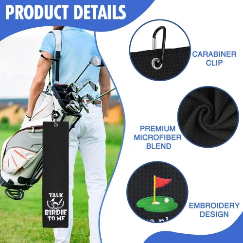 Vista 3 de Hafhue Talk Birdie to Me - Divertida toalla de golf, regalos de golf para hombres y mujeres, accesorios de golf para hombres o mujeres, regalos