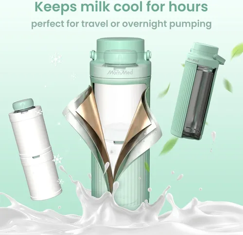 Vista 6 de MomMed - Enfriador de leche materna, enfriamiento rápido mejorado a 43 °F en 1 hora, enfriamiento de larga duración 24 horas, almacenamiento