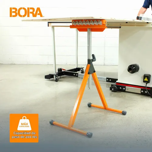 Vista 3 de BORA PM-5093 Soporte de rodillo para sierra de mesa - Soporte de rodamiento de bolas ajustable
