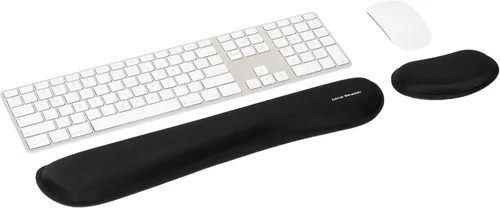 Vista 8 de Mind Reader Juego de reposamuñecas ergonómico para teclado y mouse, accesorio para juegos, espuma viscoelástica, 16.75 pulgadas de largo x 3