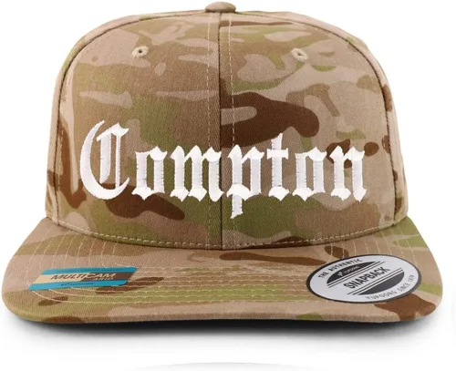 Vista 9 de Trendy Apparel Shop Compton City Old English - Gorra de béisbol bordada con visera plana