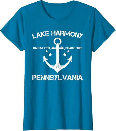 Vista 89 de Playera divertida de Lago Harmony Pennsylvania para acampada o pesca Negro
