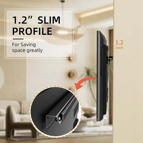 Vista 8 de KAMIWI Soporte de pared para TV de 12 a 55 pulgadas de hasta 100 libras