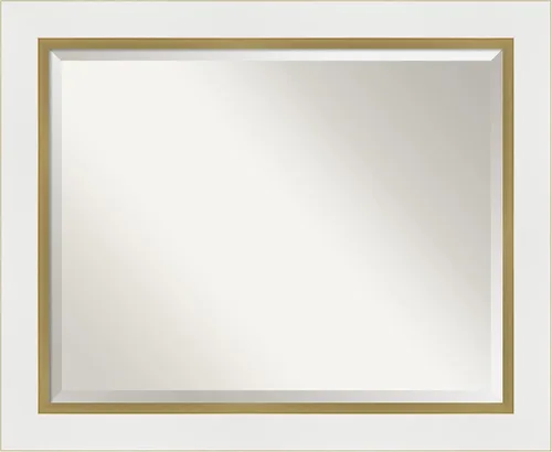 Vista 63 de Amanti Art - Espejo de baño blanco para sobre lavabo, espejo de tocador rectangular blanco de 35x45 para gabinete, marco moderno extragrande, se