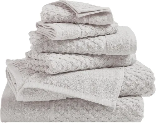 Vista 72 de Great Bay Home - Toallas de mano 100% algodón blanco, 6 toallas de baño suaves para manos, altamente absorbentes y de secado rápido, colección 01