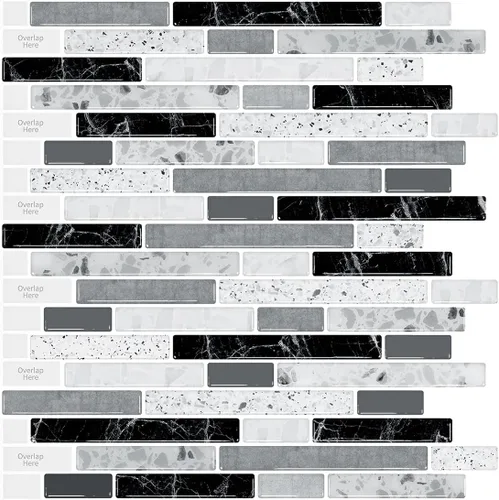 Vista 8 de LONGKING Protector contra salpicaduras de mármol despegable y adhesivo de 10 hojas para cocina, protector contra salpicaduras de azulejos