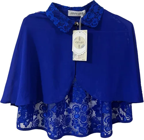 Vista 4 de Chales y envolturas de encaje para vestido de noche, bodas, capas transparentes para cubrir capelets para mujer