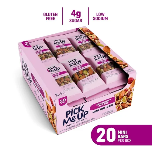 Vista 5 de Pick Me Up Provisions Mini barra de nueces de almendra y arándano, 0.71 oz