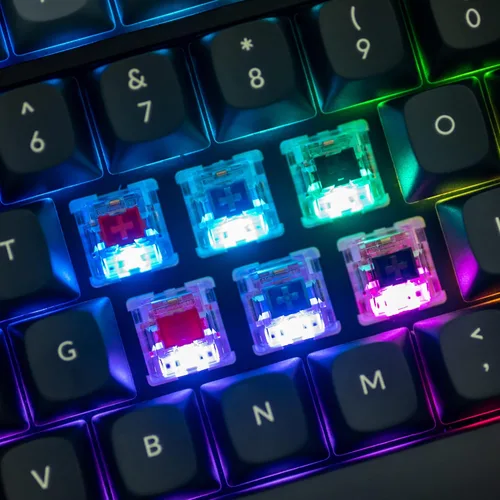 Vista 6 de Keychron V3 - Perilla de teclado mecánico con cable, versión TKL QMKVIA programable con interruptor marrón Keychron K Pro intercambiable en caliente
