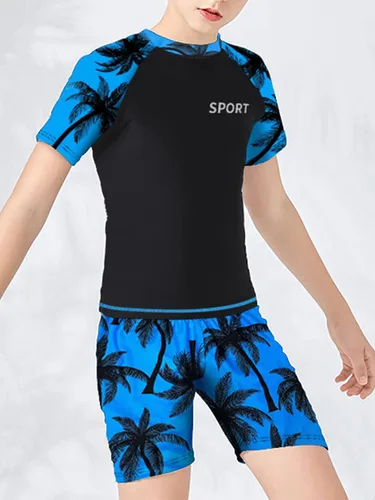 Vista 3 de Hansber Conjunto de 2 piezas de camiseta de protección para adolescentes y niños con camiseta de manga corta