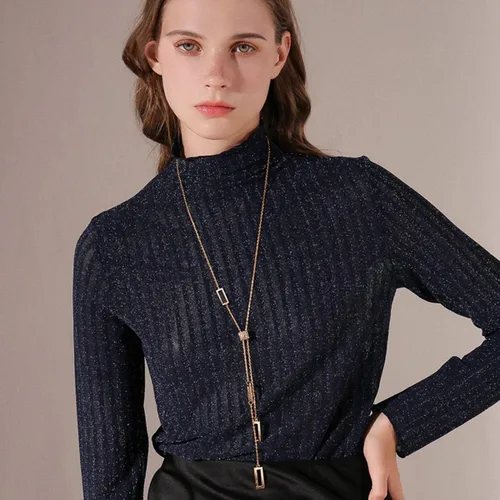 Vista 6 de Merdia Long Necklace for Women Sweater Chain Necklace Elegant Jewelry Accessories Dressy Collocation Winter Evening Party Wedding Charm Necklace