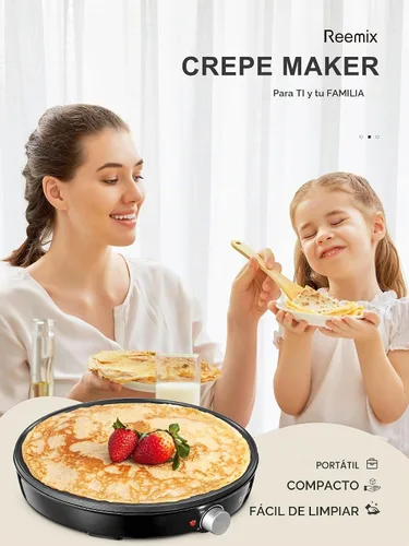 Vista 7 de Máquina para hacer crepas Reemix, plancha compacta para panqueques