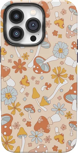 Vista 130 de Casely Funda para iPhone 14 Pro Viva La Vida Frida Kahlo Collage Floral Compatible con MagSafe Diseño protector audaz