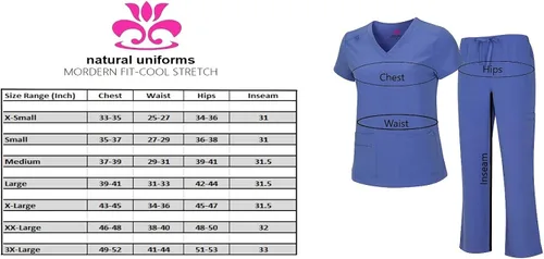 Vista 6 de Natural Uniforms Conjunto de top elástico con cuello en V y pantalón cargo para mujer