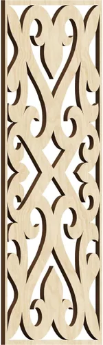 Vista 93 de Keene Paneles de pared decorativos de madera con calado, 9 3/8 pulgadas de ancho x 24 3/8 pulgadas de alto x 1/4 de alto, abedul Birch