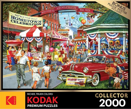 Vista 4 de RoseArt - Kodak Premium Collector - Hometown Celebration - Rompecabezas de 2000 piezas para adultos