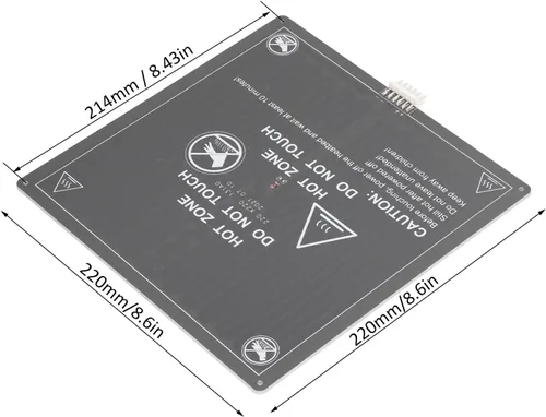 Vista 5 de Placa de cama caliente Impresora 3D de aluminio Reemplazo de estera calentada 12 V 120 W para A8 A6 con alambre Impresora 3D Placa de cama caliente