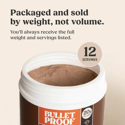 Vista 7 de Bulletproof Polvo de Péptidos de Colágeno Chocolate con Aceite MCT, 14.3 Onzas, Proteína de Colágeno Alimentado con Pasto para la Piel, Soporte