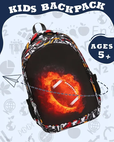 Vista 7 de Mochila escolar para niños, bolsas grandes para libros de escuela primaria, mochila de regreso a clases, mochilas para niños, NegroMarrón, Classic