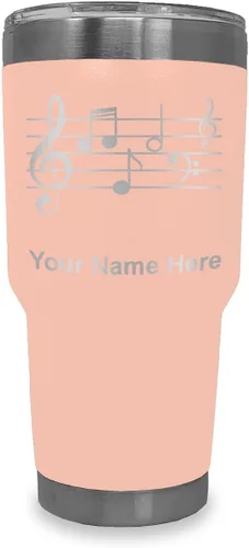 Vista 27 de LaserGram Vaso aislado al vacío de 20 onzas, personal de música, grabado personalizado incluido (negro)