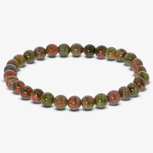 Vista 33 de Gem Avenue Handmade Round Bead Stretch Bracelet Unisex Natural Stone Beaded Jewelry for Men & Women, Elastic Wristband for Daily Wear