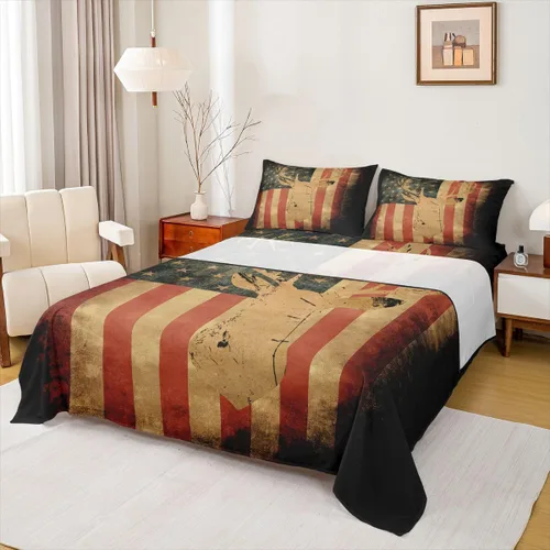 Vista 44 de Erosebridal Happy Camping - Juego de sábanas tamaño individual para niños, diseño de animales del bosque del bosque, para bebés, niños y niñas