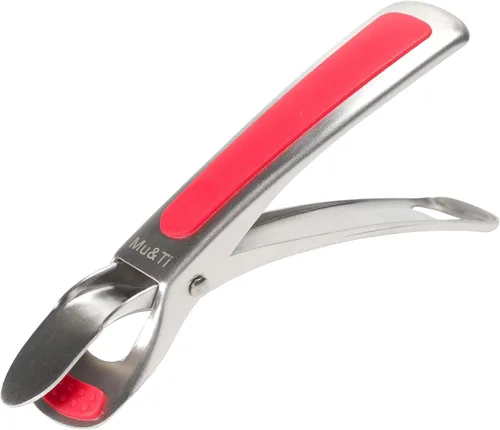 Vista 3 de Mu&Ti Pinzas de cocina de silicona, pinzas para cocinar de 11 pulgadas, espátula de abrazadera de barbacoa para pinzas de pan, abrazadera para 1