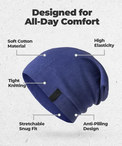Vista 4 de Gorro cálido y holgado Gorro diario deliciosamente suave en cuchillo fino