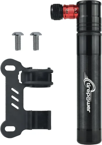 Vista 7 de Mini bomba de bicicleta - Bomba de bicicleta Presta & Schrader - Bomba de neumáticos de 90 PSI para carretera y MTB - Bomba portátil para neumáticos