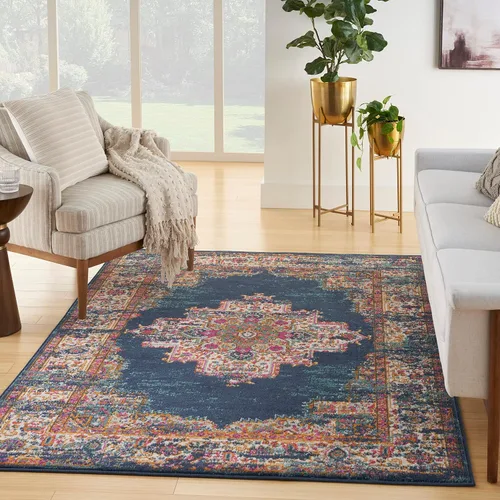 Vista 72 de Nourison Passion Alfombra marfil/negro, de 2 pies 2 pulgadas x 10 pies, fácil de limpiar, no desprende pelo, para habitación, sala, comedor, cocina