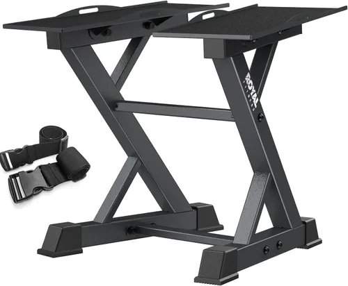 Vista 7 de Estante Ajustable para Mancuernas Estante de Pesas Resistente, Soporte de Almacenamiento de Mancuernas para Gimnasio en Casa con Base