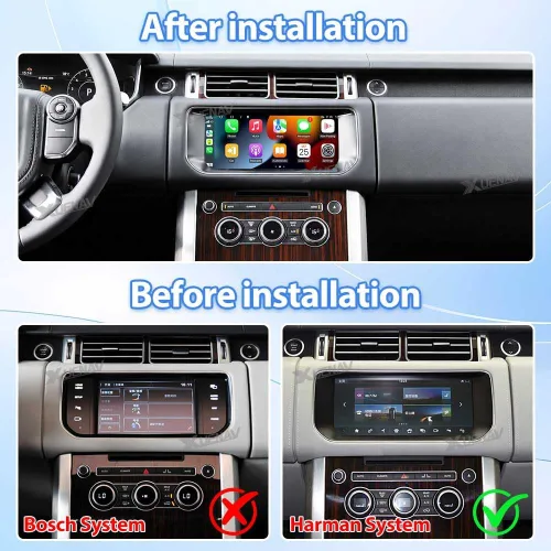 Vista 2 de Radio de coche Android para 2013 2014 2015 2016 2017 Range Rover L494 L405 Pantalla táctil completa Unidad principal de repuesto GPS Navegación